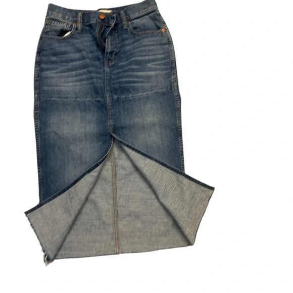 Madewell The Rilee Denim Midi Skirt Size 26 - Picture 4 of 7